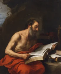 Sint Hiëronymus lezend